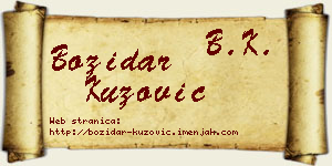 Božidar Kuzović vizit kartica